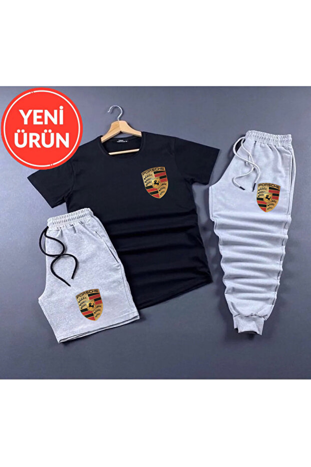 New Season 3-Piece Tracksuit Set with Shorts