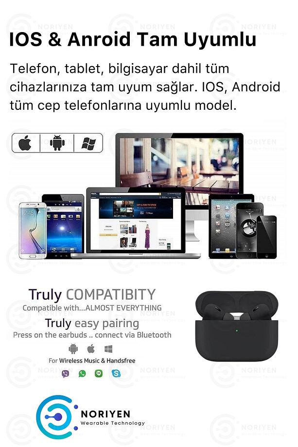 2. Nesil Pro Yeni Nesil Bluetooth Kulaklık Ios Android Uyumlu Premium Blutooth Kablosuz Kulaklık - 2