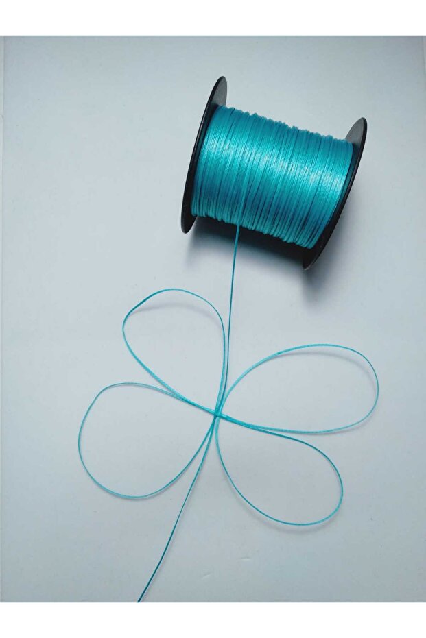 Turquoise 1.0 mm 100 Meters Flat Waxed Thread Saddler Leather Sewing Thread Necklace Jewelry Design Thread Bracelet Thread