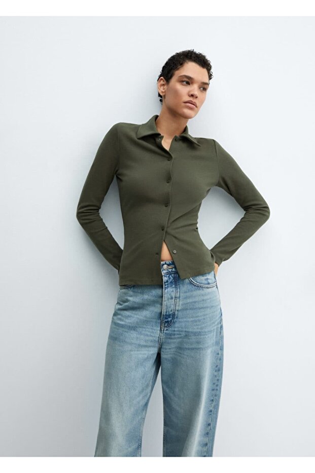 Geknotetes Baumwollhemd - 1