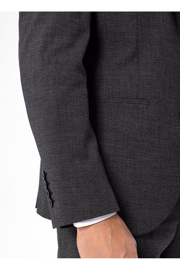 Süvari Normal Bel Slim Fit Siyah Erkek Takım Elbise TK1006900261 - 8