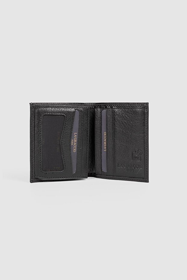 La'Graccio Paris Genuine Leather Men's Wallet Black