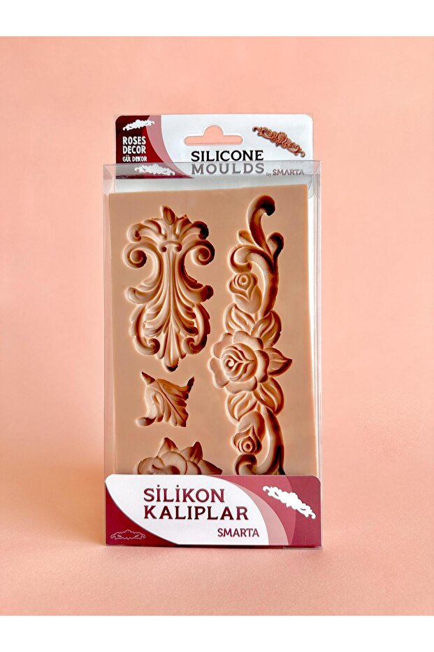 Silikon Kalıp - Gül Dekor - 1