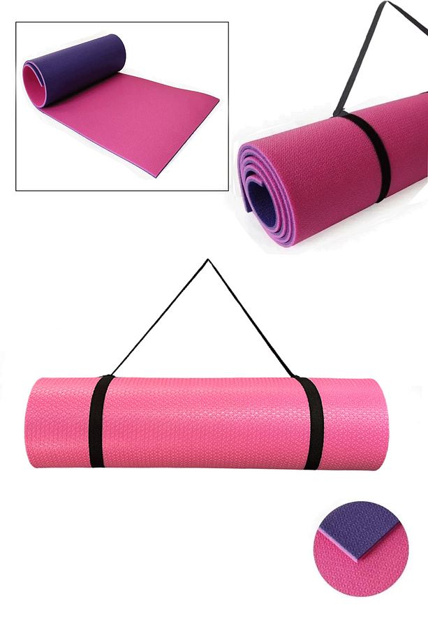 Pembe Pilates Seti - Pilates Matı Atlama Ipi Direnç Bandı 3 'lü Set Squat Bandı Loop Band - 3