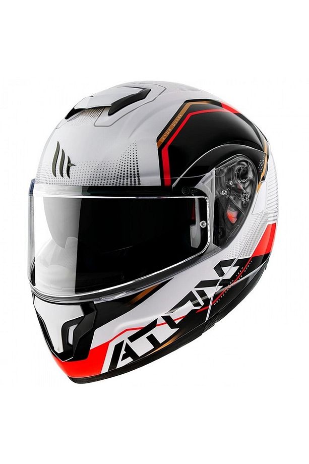 Atom Quark Çene Açılır Kask Vizörlü Red - 1