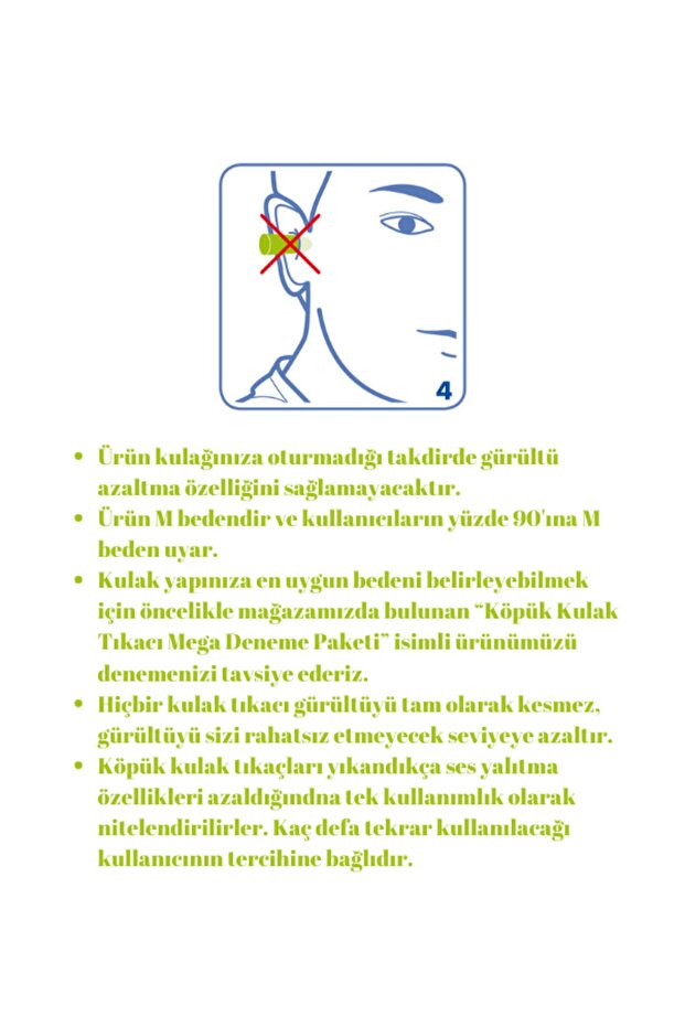 Moldex Pura-Fit (7700) Yumuşak Kulak Tıkacı, CE Onaylı, En 352-2, Snr 35 Db, 20 Çift - 4