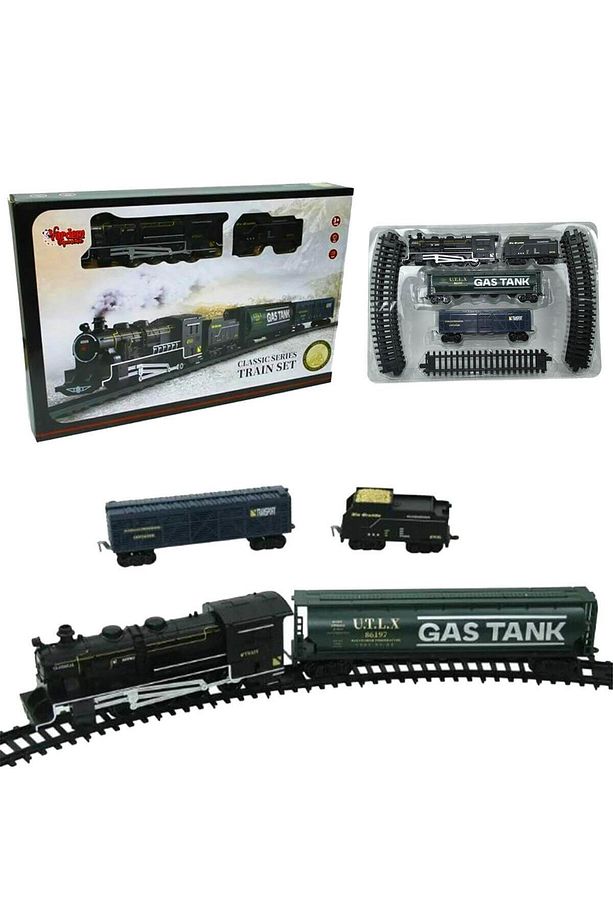 Oyuncak Tren Seti 18 Parça Classic Model Sesli ve Işıklı VR-1601C-1 - 1