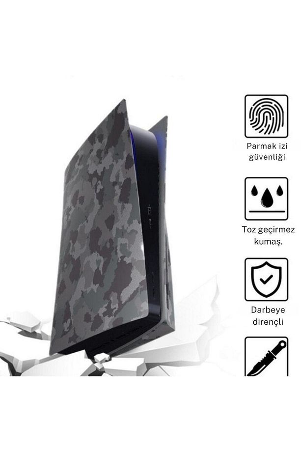 Ps5 Dijital Sürüm Uyumlu - Army Kamuflaj Desenli Konsol Faceplate Shell Covers Kapakları - 2