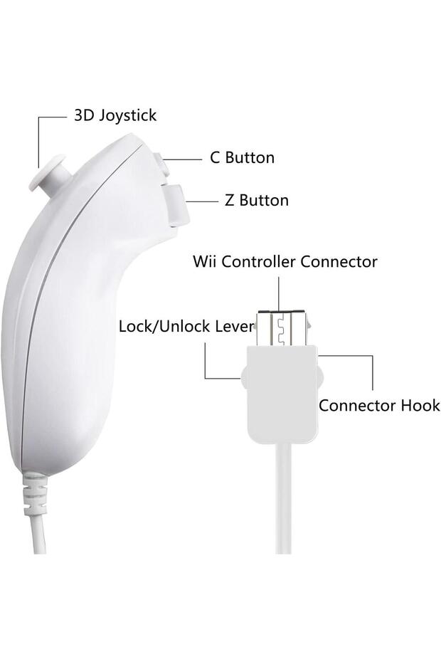 Nintendo Wii Uyumlu Nunchuk Controller Oyun kolu gamepad - 2