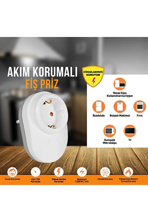 Tekli Akım Korumalı Priz - 6