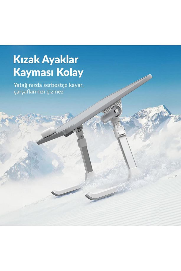 Saiji Al33 Yükseklik Ve Açı Ayarlı Laptop Standı Ergonomik Ve Katlanabilir Çalışma Masası - 5