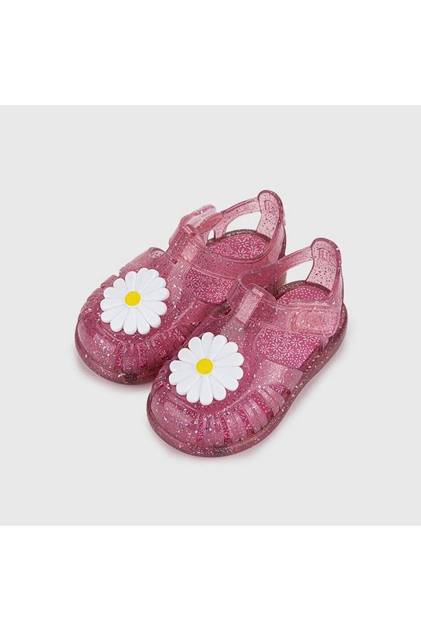 Tobby Gloss Flor Çocuk Sandalet - Simli Fuşya - 3