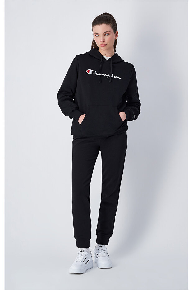 Script Shop Rib Cuff Pants Siyah Kadın Eşofman Altı-117550-KK001 - 1