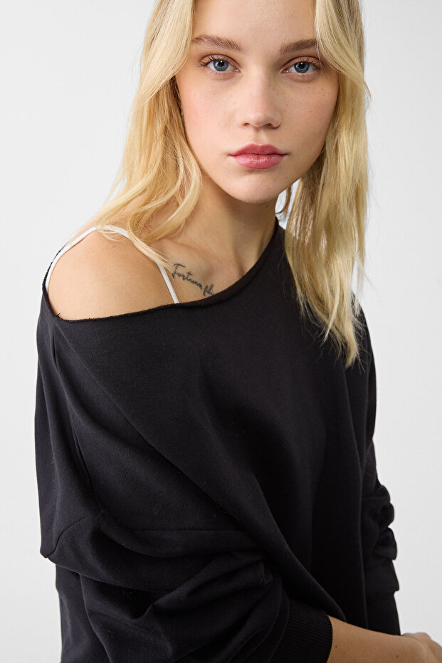 Bisiklet yaka sweatshirt - 4