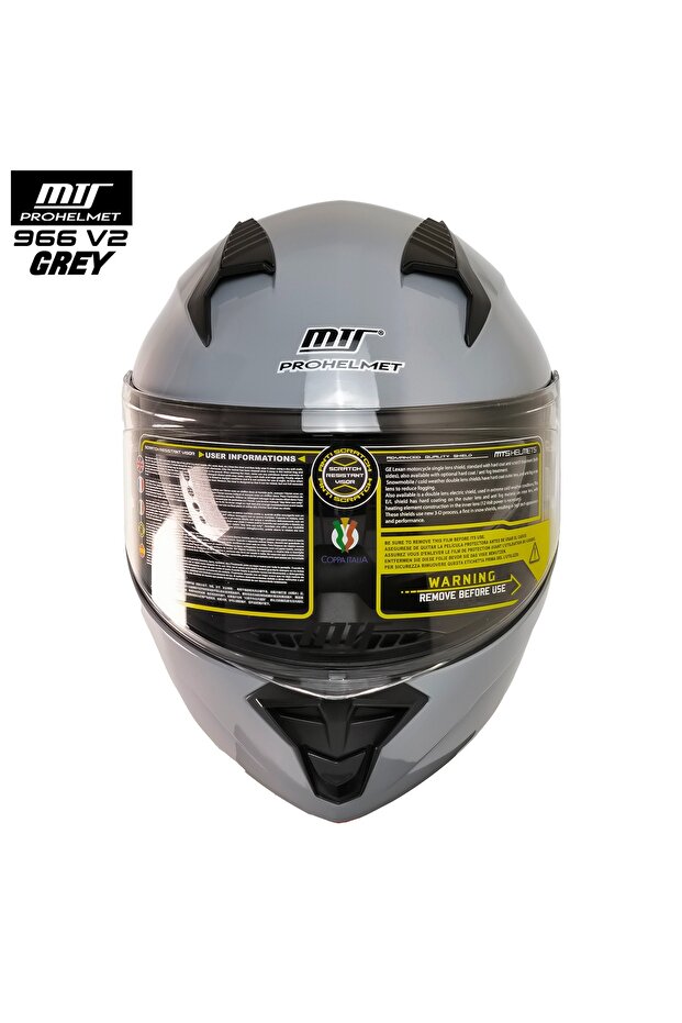 -966-V2 ÇENE AÇILIR KASK (NARDO GRI) - 3