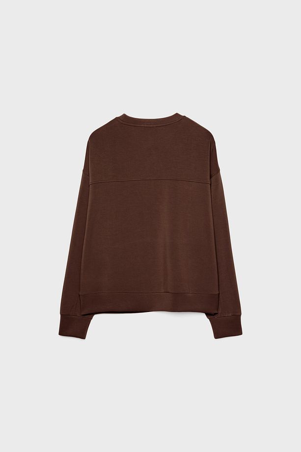 Yumuşak dokulu basic sweatshirt - 6