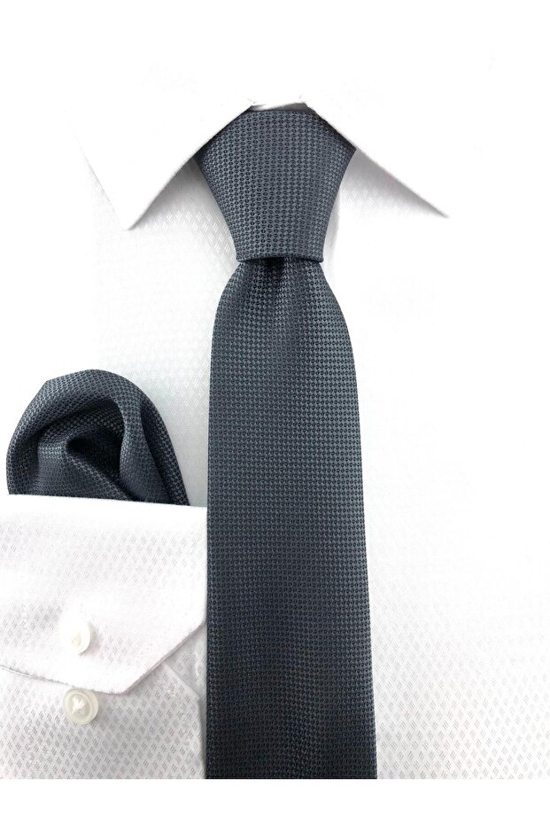 Smoked Oxford Pattern Handkerchief Tie