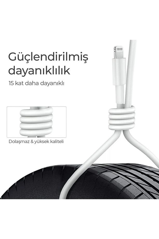 İphone Uyumlu 15 / 16 Pro Max 60 W Usb-c Yo Usb-c Hasır Hızlı Şarj Kablosu 1 Metre - 5