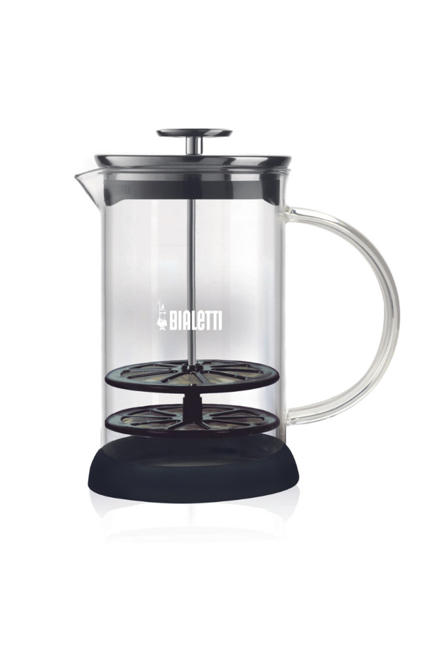 Milk Frother Cappuccino Maker 330 ml Glass Manual Latte Art Foam Maker