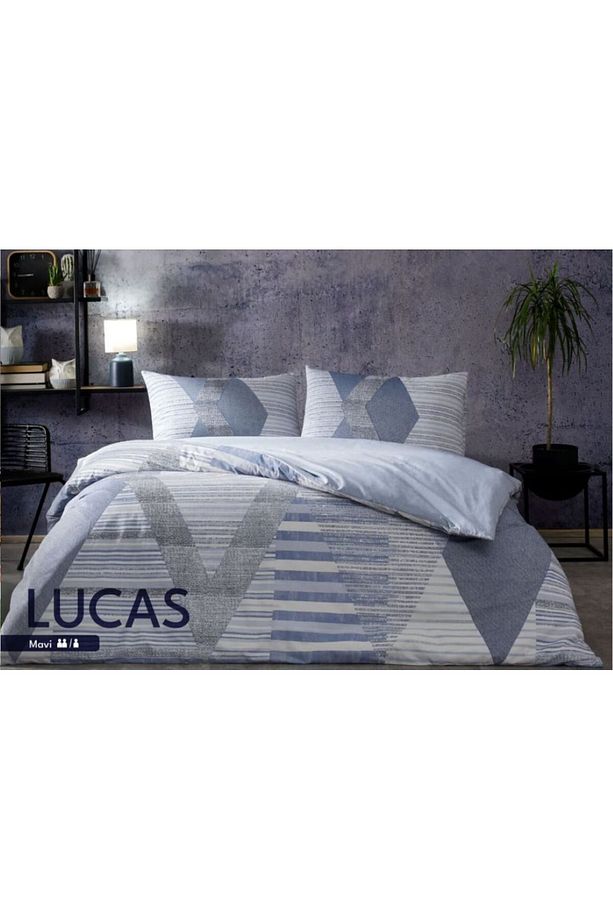 TAÇ YENİ SEZON TEK KİŞİLİK NEVRESİM TAKIMI LUCAS MAVİ - 3