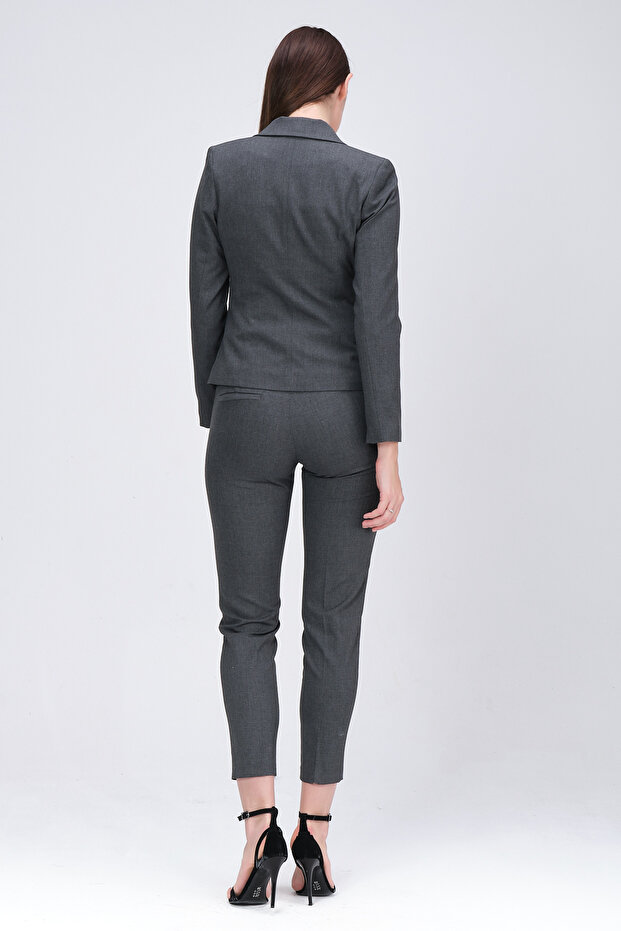 Tek Düğmeli Blazer Ceket - 6
