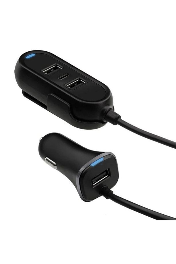 Araç Hızlı Şarj Cihazı | 3 USB Port + 1 Type-C USB-C 4lü Çakmaklık Uzatma 12V 24V - 1