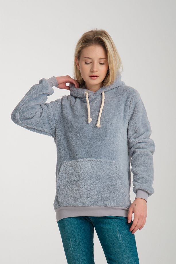 GRODY.T  Unisex kapüşonlu sweatshirt peluş - 9