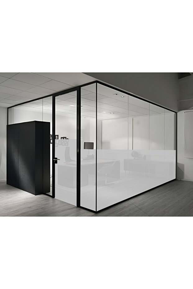 Sf 634 Şeffaf Renki Buzlu Cam Kumlama Desenli Vitray Cam Kaplama Yapışkanlı Folyo - 1