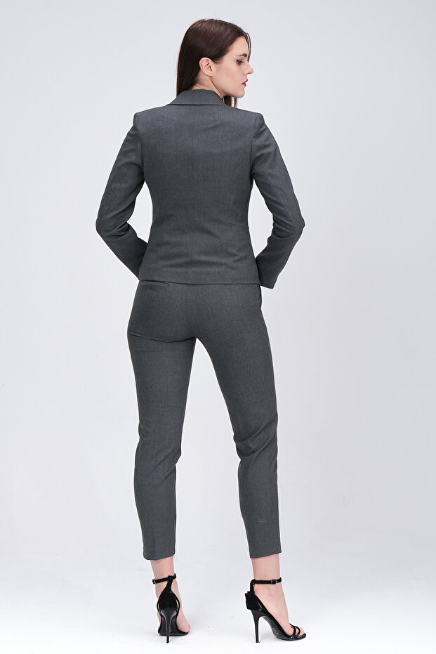 Tek Düğmeli Blazer Ceket - 5