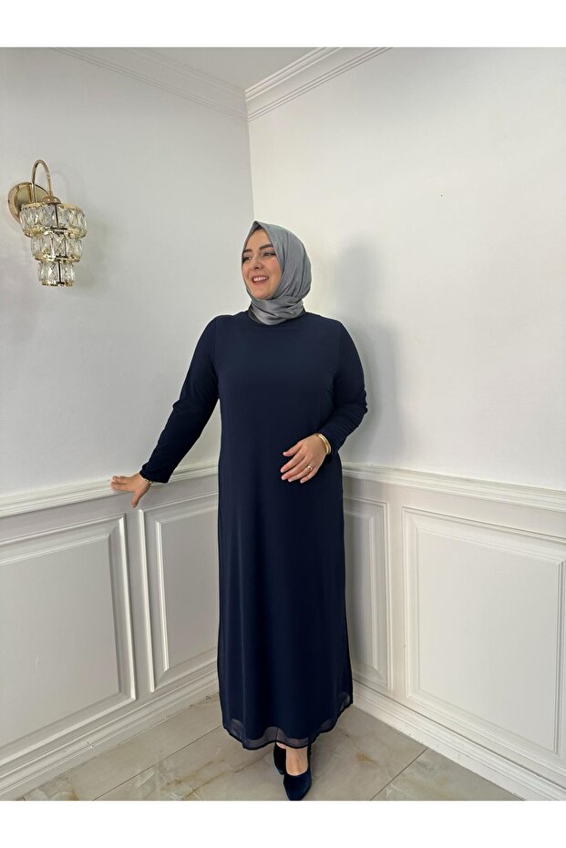 Şifon İçlik Elbise | Ems - 1