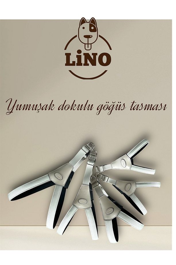 Lino Yumuşak Dokulu Ayarlanabilir Köpek Göğüs Tasması - 5