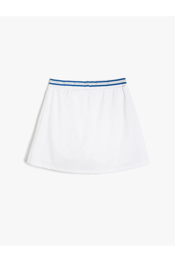 Mini Şort Etek Pileli Beli Lastikli - 2