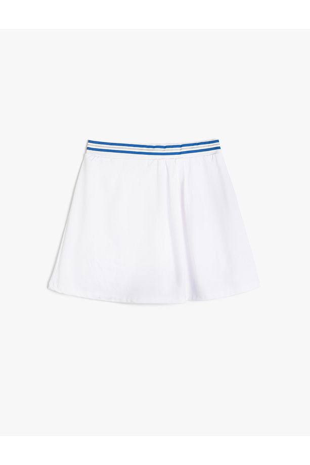 Mini Şort Etek Pileli Beli Lastikli - 1