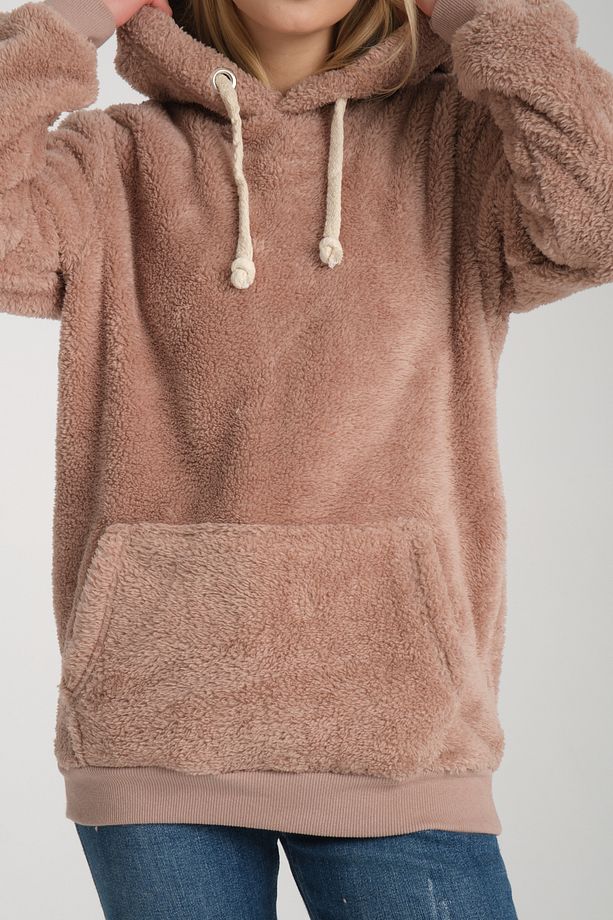 GRODY.T  Unisex kapüşonlu sweatshirt peluş - 3