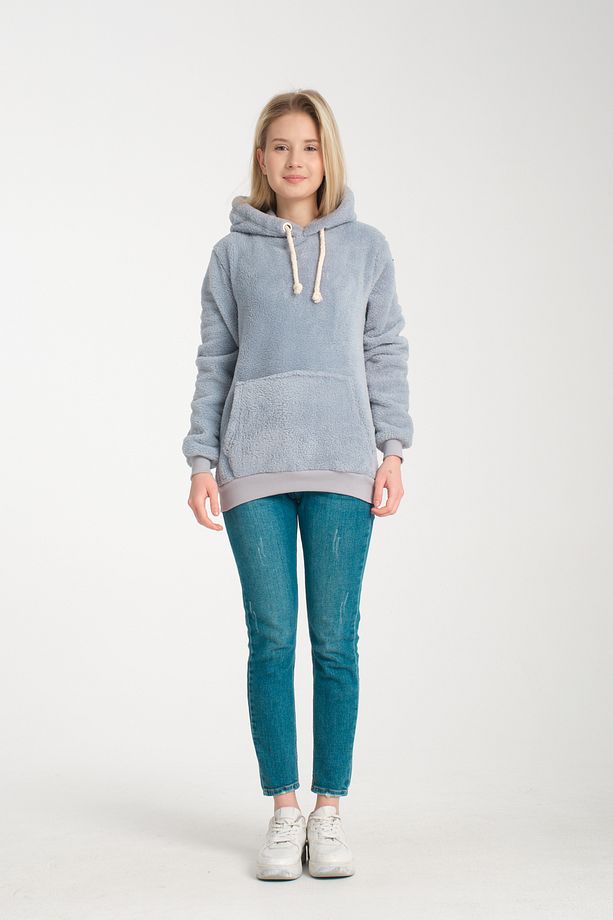 GRODY.T  Unisex kapüşonlu sweatshirt peluş - 6