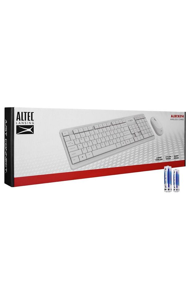 Albc6314 Beyaz 2.4ghz 1200dpı Mouse Türkçe Q Kablosuz Klavye Mouse Set - 2