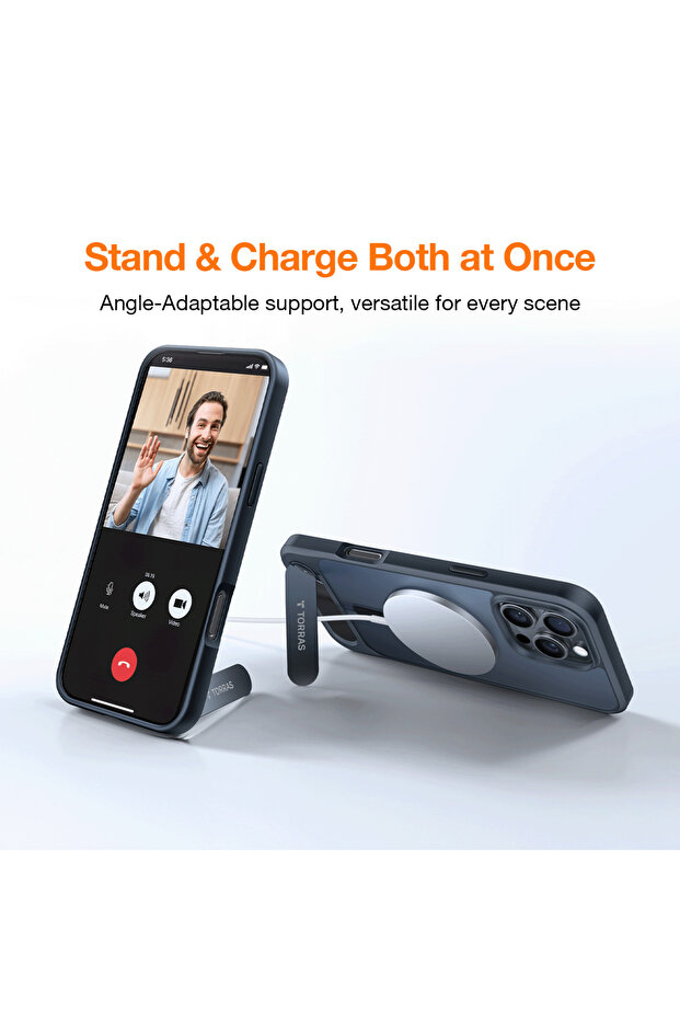 حامل ايفون 16 برو ماكس من سلسلة تيتانيوم رمادي - 3