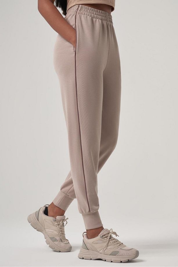 DERANO bej tex modal kumaş jogger - 7