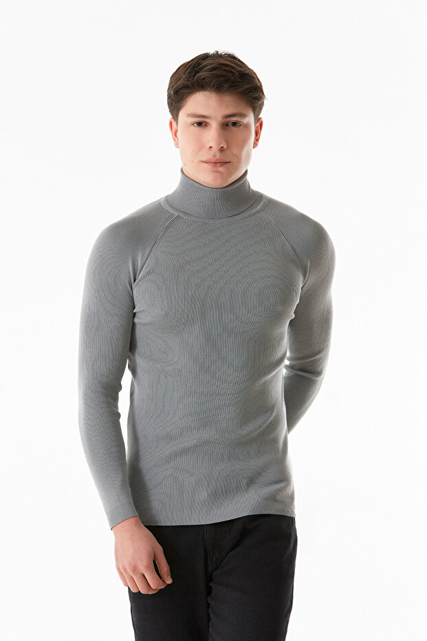 Basic Balıkçı Yaka Triko Kazak - 3