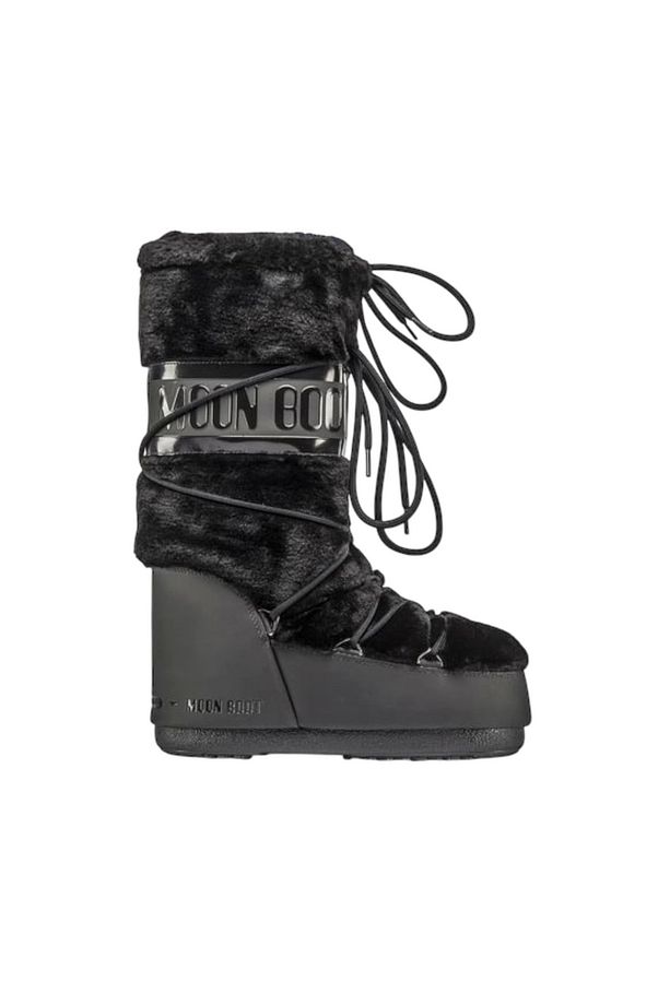 80d1408900-n001 Classic Faux Fu Kadın Siyah Kar Botu - 1