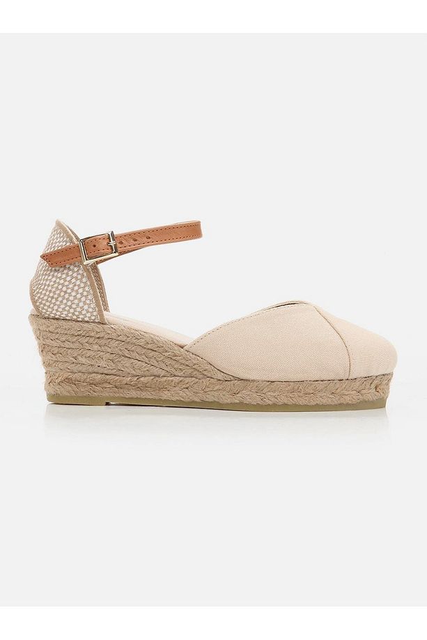 Marsy Ekru Kadın Dolgu Topuklu Espadril - 2