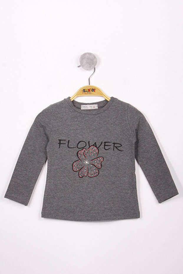 Girl's Flower Printed T-Shirt