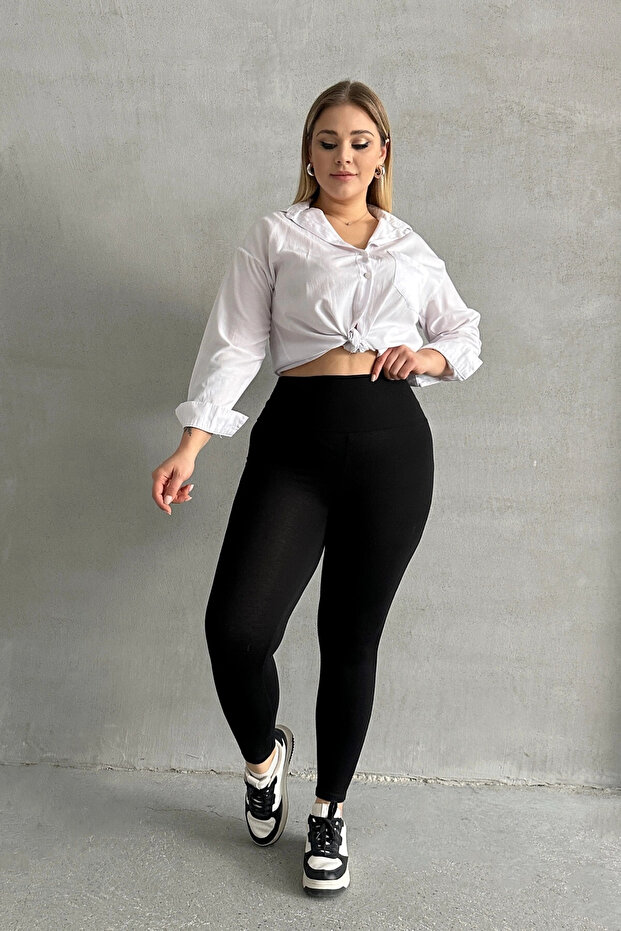 Plus Size High Waist Body-Hugging Sports Leggings 038396