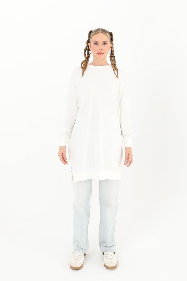 Kadın Basic Tunic - 30644TUN - ECRU - 1
