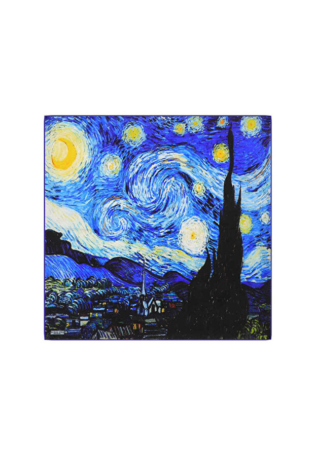 Saks Yıldızlı Geceler İpek Mendil - 1