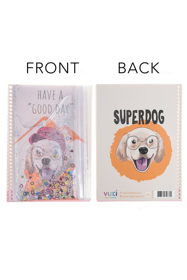Köpek Simli ve Sulu Kapaklı Kalem Kutulu A5 Defter - 7