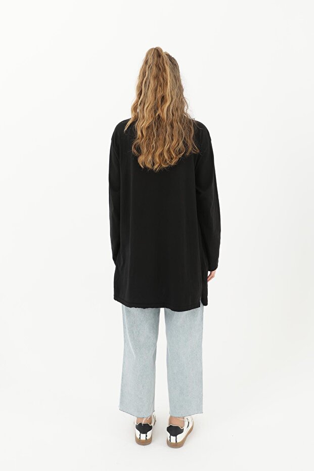 Kadın Basic Tunik - 30726TUN - BLACK - 4