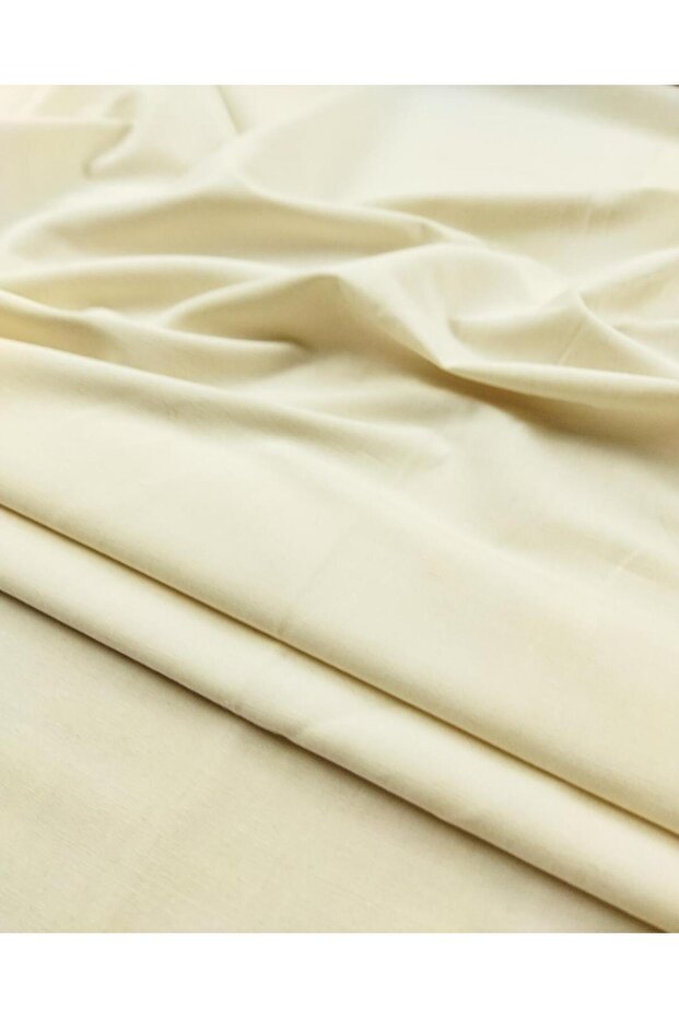 Cotton Viscose Linen Woven Cream Color (Width 155 cm X Length 280 cm)