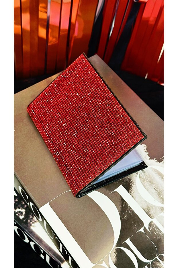 Rhinestone License Case Red Color Rhinestone Backpack