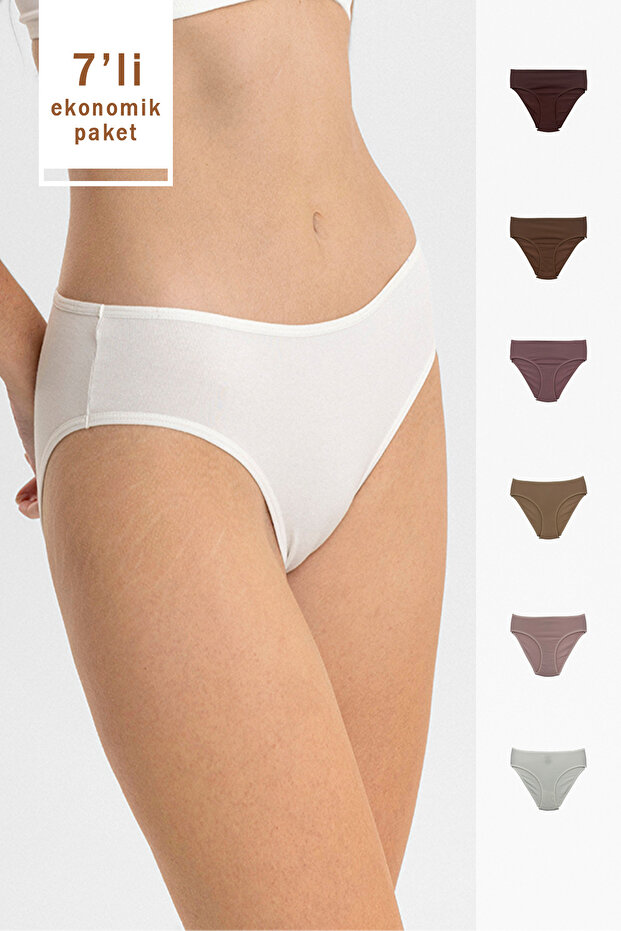 7'li Ekonomik Paket 2076 Classic Pamuklu Basic Külot - 1